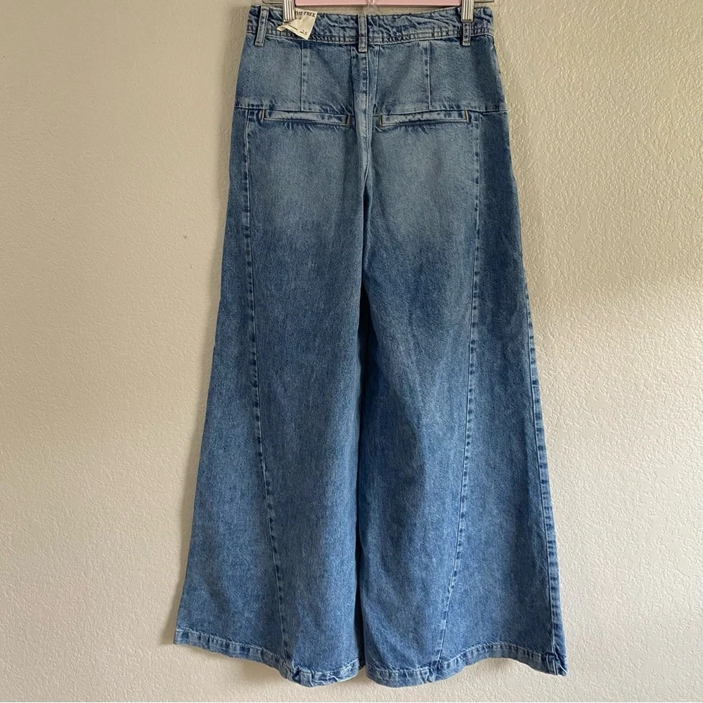 Free People We the Free Equinox Denim Trousers Jeans - Picture 6 of 8
